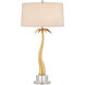 Mazari 35 inch 60 watt Contemporary Gold Leaf/Clear Table Lamp Portable Light
