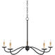 Saxon 5 Light 33.25 inch Zanzibar Black Chandelier Ceiling Light