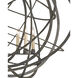 Genesis 6 Light 35 inch Black Iron Chandelier Ceiling Light