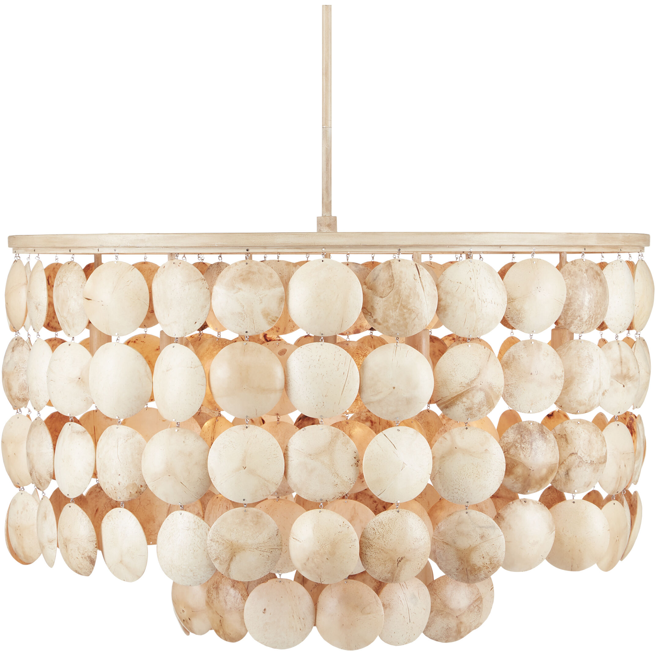 Buko 6 Light 31.5 inch Coco Cream Chandelier Ceiling Light