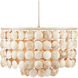 Buko 6 Light 31.5 inch Coco Cream Chandelier Ceiling Light