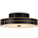 Fielding 1 Light 24 inch Satin Black/Contemporary Gold/Sugar White/White Flush Mount Ceiling Light