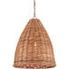 Basket 1 Light 21 inch Natural Pendant Ceiling Light
