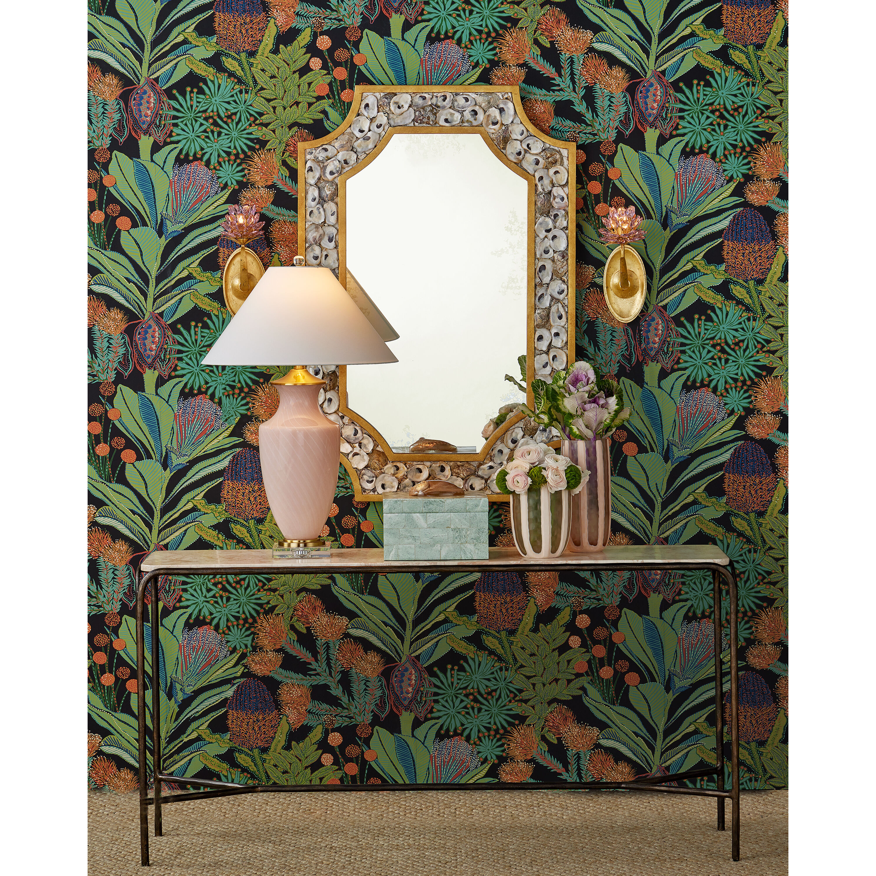 Lucy 30.5 inch 150.00 watt Pink/Clear Table Lamp Portable Light