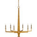 Goldfinch 6 Light 29.5 inch Washed Lucerne Gold Chandelier Ceiling Light, Medium