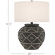 Tattoo 28 inch 150 watt Brewed Latte/Mol&eacute; Black Table Lamp Portable Light