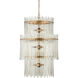 Electra 9 Light 29 inch Clear/Antique Brass Chandelier Ceiling Light