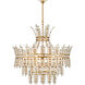 Bradshaw 4 Light 35.5 inch Frosted/Clear/Brass Chandelier Ceiling Light