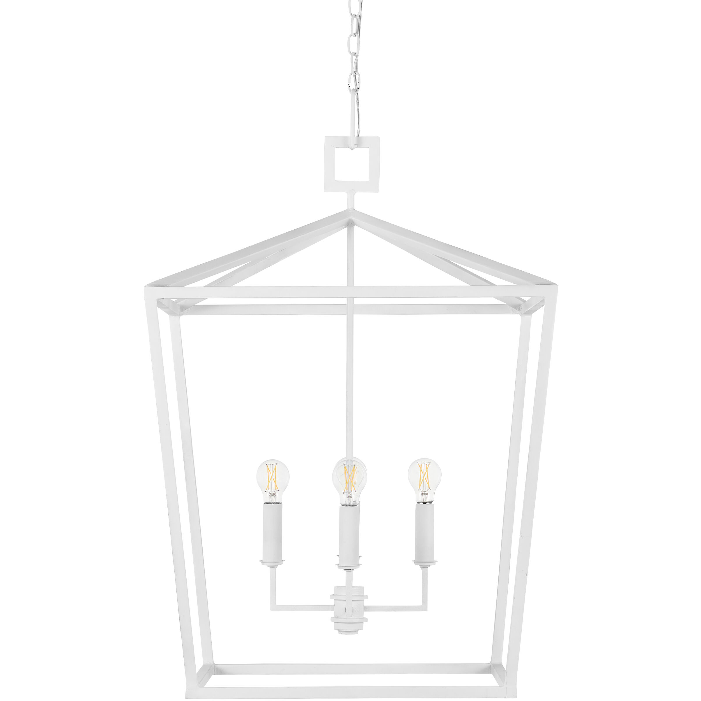 Denison 5 Light 32 inch Gesso White Chandelier Ceiling Light