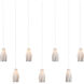 Posh 7 Light 57 inch White/Silver Multi-Drop Pendant Ceiling Light