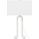 Leo 30.25 inch 150 watt White Marble Table Lamp Portable Light