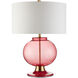 Jocasta 27.75 inch 150 watt Clear Red/Brass Table Lamp Portable Light