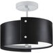 Ritsu 1 Light 13.75 inch Blacksmith and Sugar White Semi-Flush Mount Ceiling Light