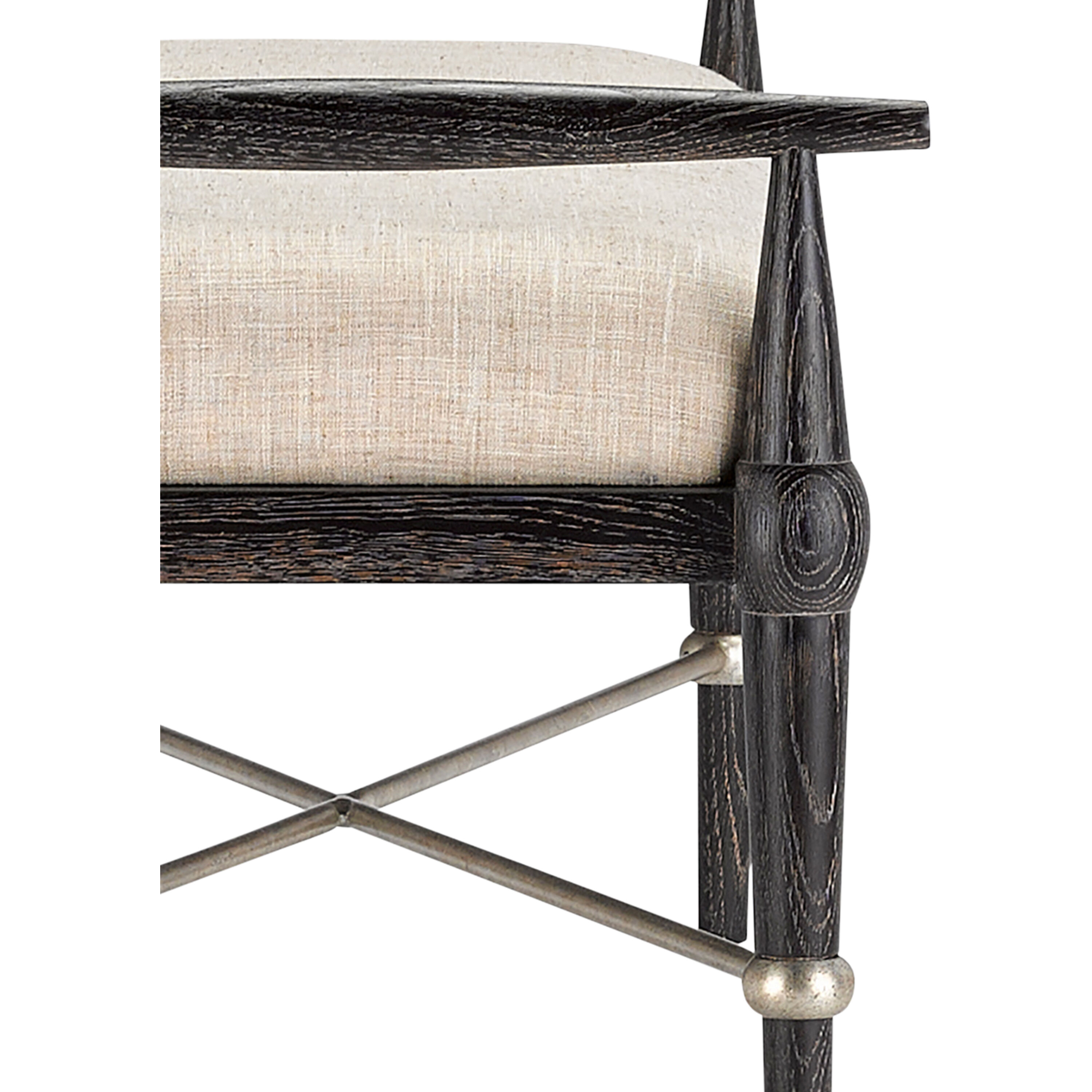 Perrin Ebonized Taupe/Silver Granello Bench