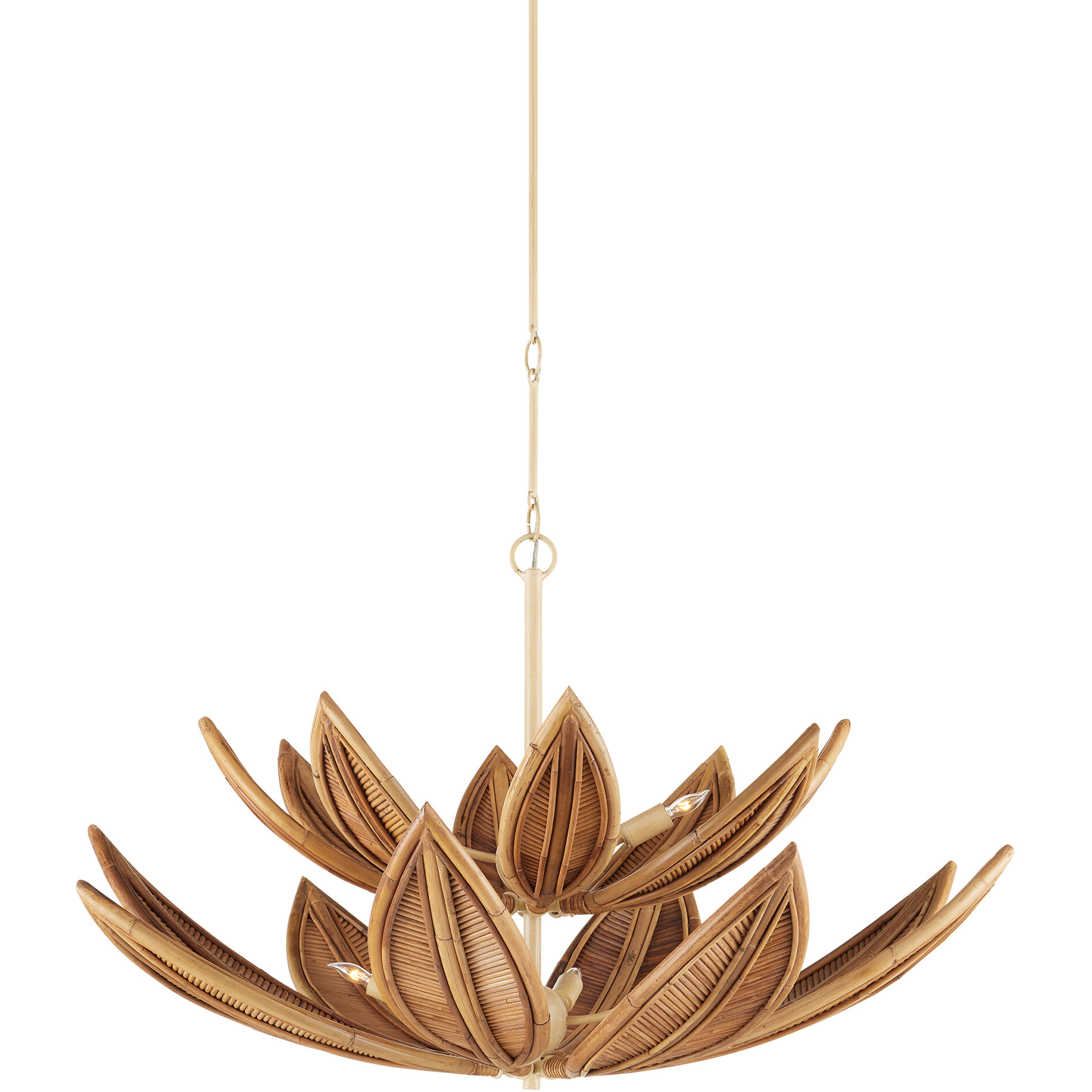 Cubana 8 Light 40.25 inch Natural/Coco Cream Two-Tier Chandelier Ceiling Light