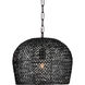 Piero 1 Light 16 inch Satin Black Pendant Ceiling Light, Small