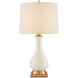 Lynton 31 inch 150 watt Cream Crackle/Brass Table Lamp Portable Light