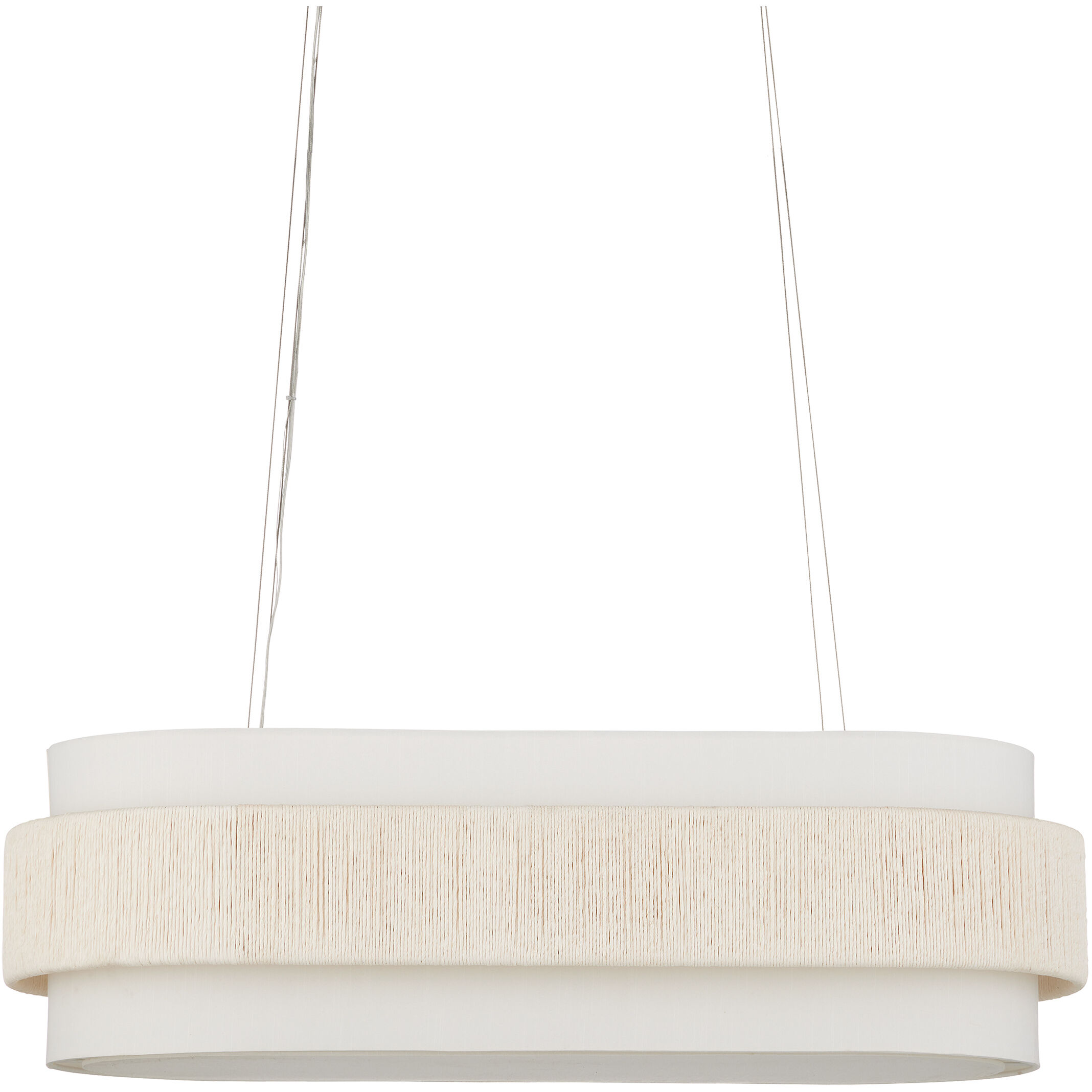 Monreale 5 Light 39.5 inch White/Sugar White Oval Chandelier Ceiling Light