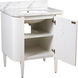 Briallen 30 X 34.25 inch Cerused White/Natural/White/Polished Brass Vanity with Undermount Sink