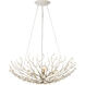 Shinju 4 Light 28.5 inch Natural/Contemporary Silver Leaf Bowl Chandelier Ceiling Light