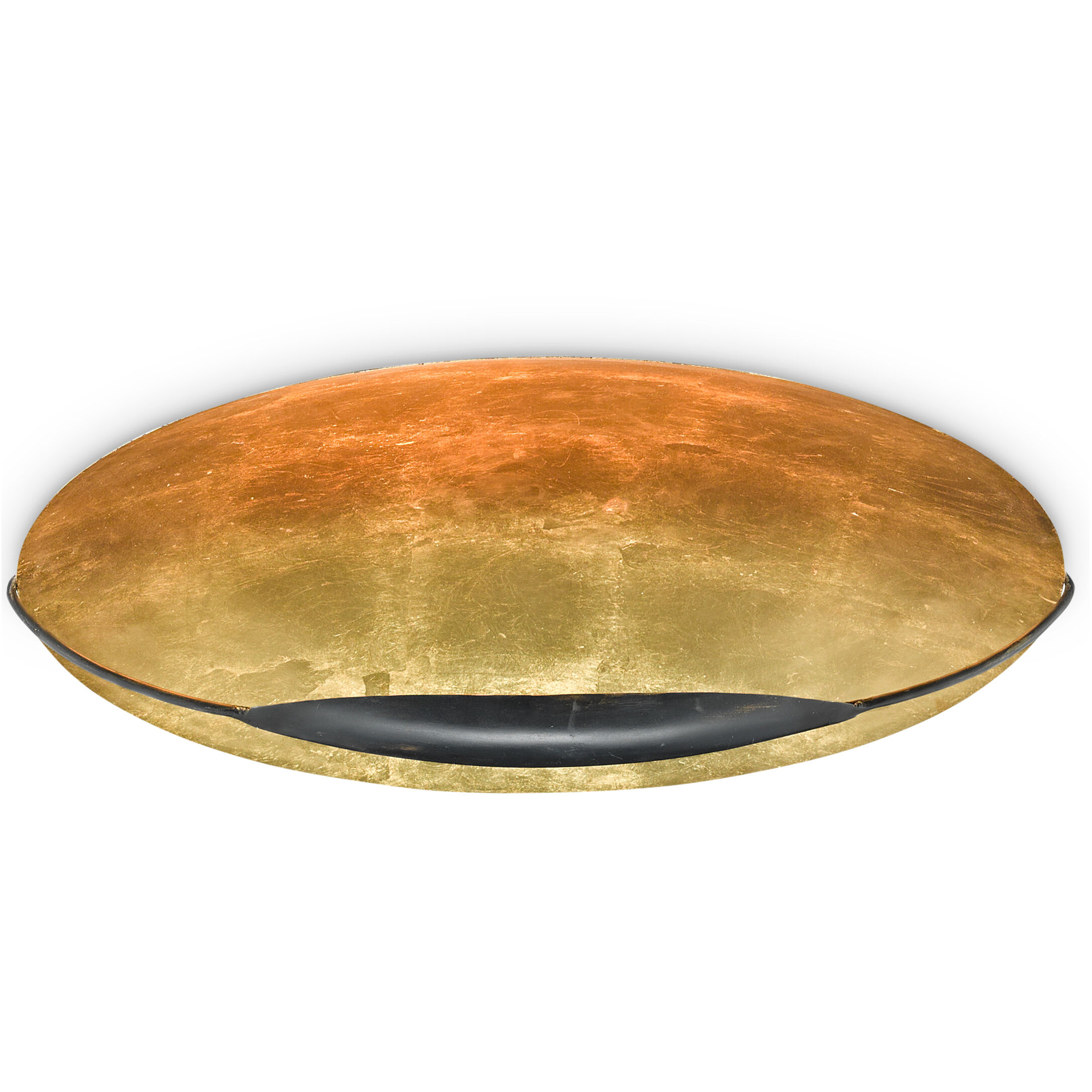 Pinders 2 Light 27.75 inch Contemporary Gold Leaf/French Black Flush Mount Ceiling Light
