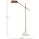 Repertoire 50.75 inch 7 watt Antique Brass and White Floor Lamp Portable Light