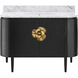 Briallen 48 X 34.25 inch Caviar Black/Natural/White/Light Antique Brass Vanity with Undermount Sink