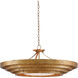 Belle 3 Light 36 inch Gold Leaf Chandelier Ceiling Light, Bunny Williams Collection