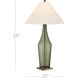 Olive Green 34 inch 150.00 watt Green/Antique Brass Table Lamp Portable Light