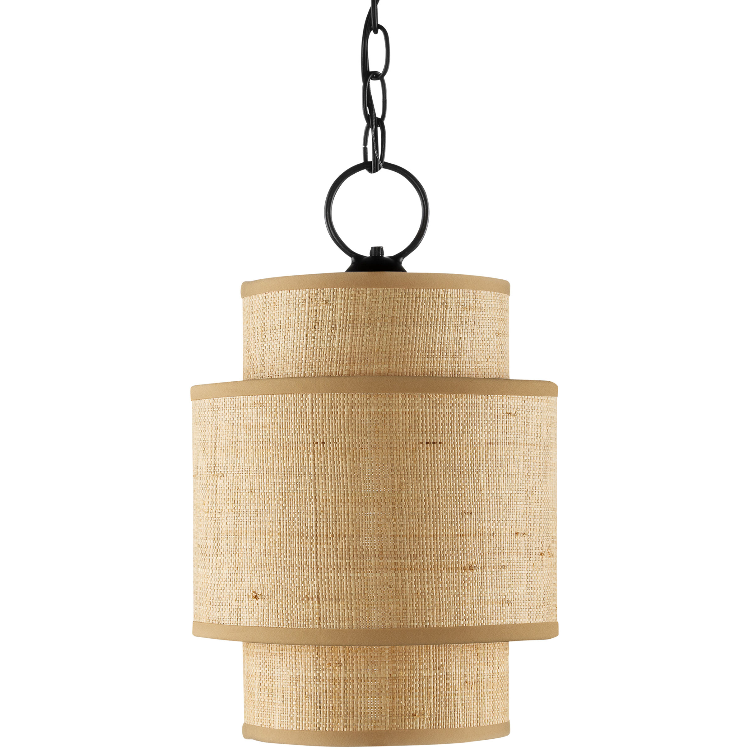 Mathias 1 Light 10 inch Satin Black/Natural Pendant Ceiling Light