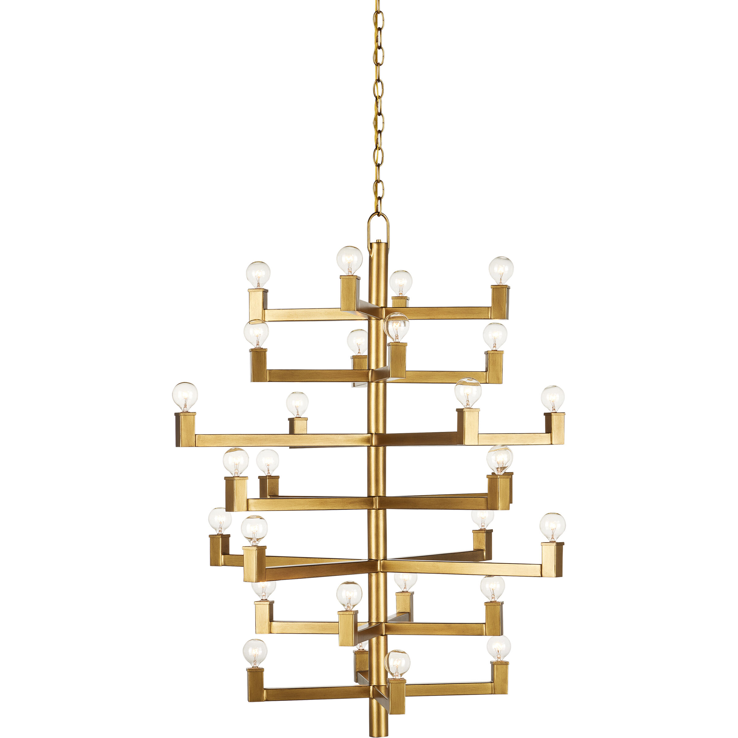 Andre 28 Light 32.5 inch Brass Chandelier Ceiling Light, Medium