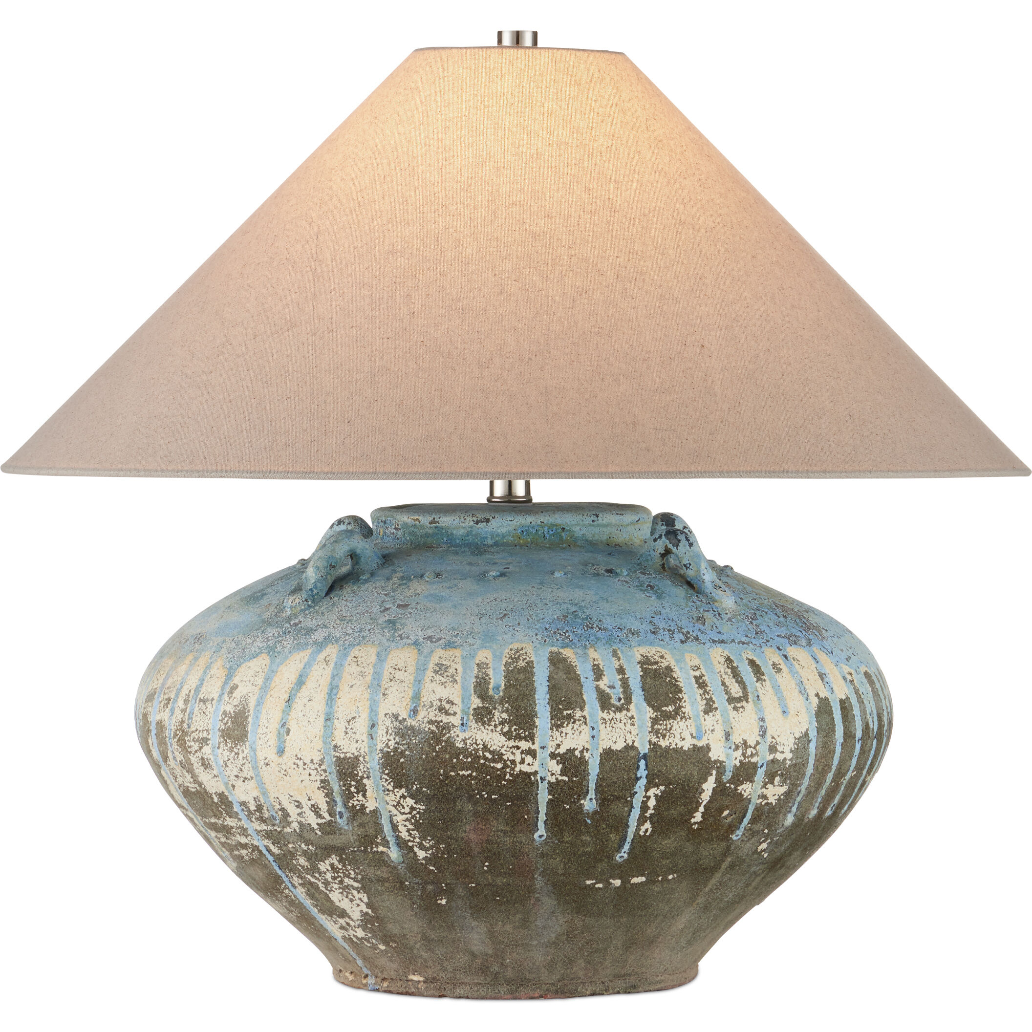 Catania 23 inch 60.00 watt Antique Blue Drip Table Lamp Portable Light