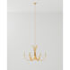 Bette 6 Light 33 inch Grecian Gold Leaf Chandelier Ceiling Light, Bunny Williams Collection