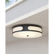 Swale LED 17.5 inch Black/White Outdoor Flush Mount