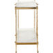 Fiore 72 inch Polished Brass/Natural Console Table