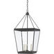 Ellerman 3 Light 14 inch Old Iron Lantern Pendant Ceiling Light