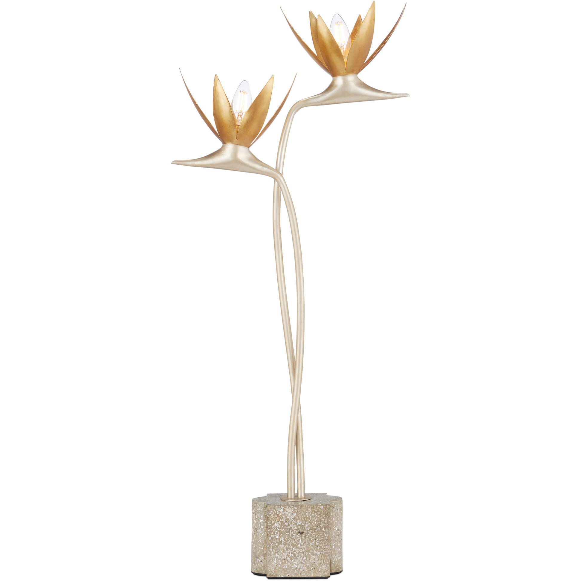 Paradiso 36.5 inch 25 watt Contemporary Silver Leaf and Gold Leaf Table Lamp Portable Light