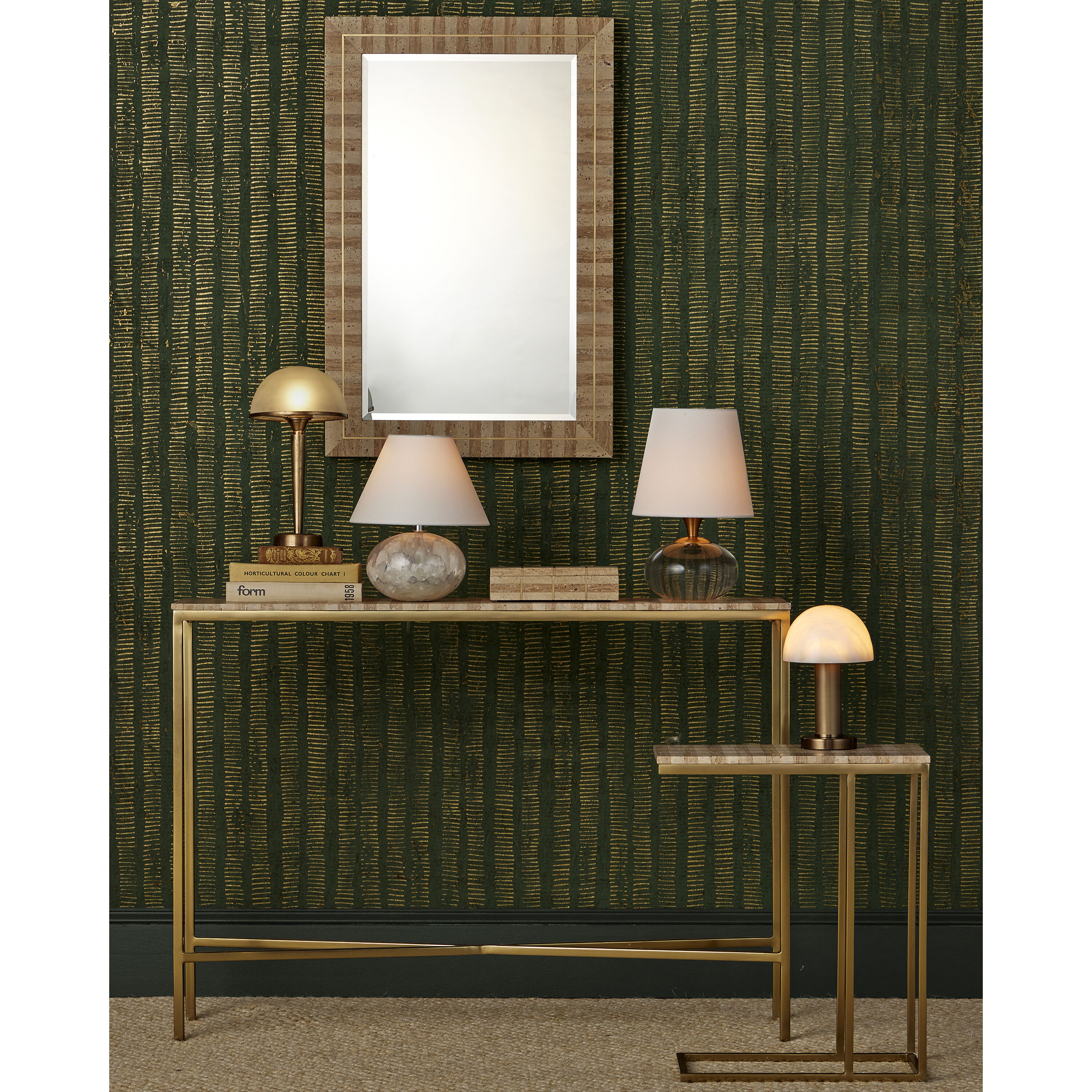 Dezi 36 X 23.75 inch Natural/Brass Mirror