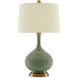 Cait 29.75 inch 150 watt Grass Green/Antique Brass Table Lamp Portable Light