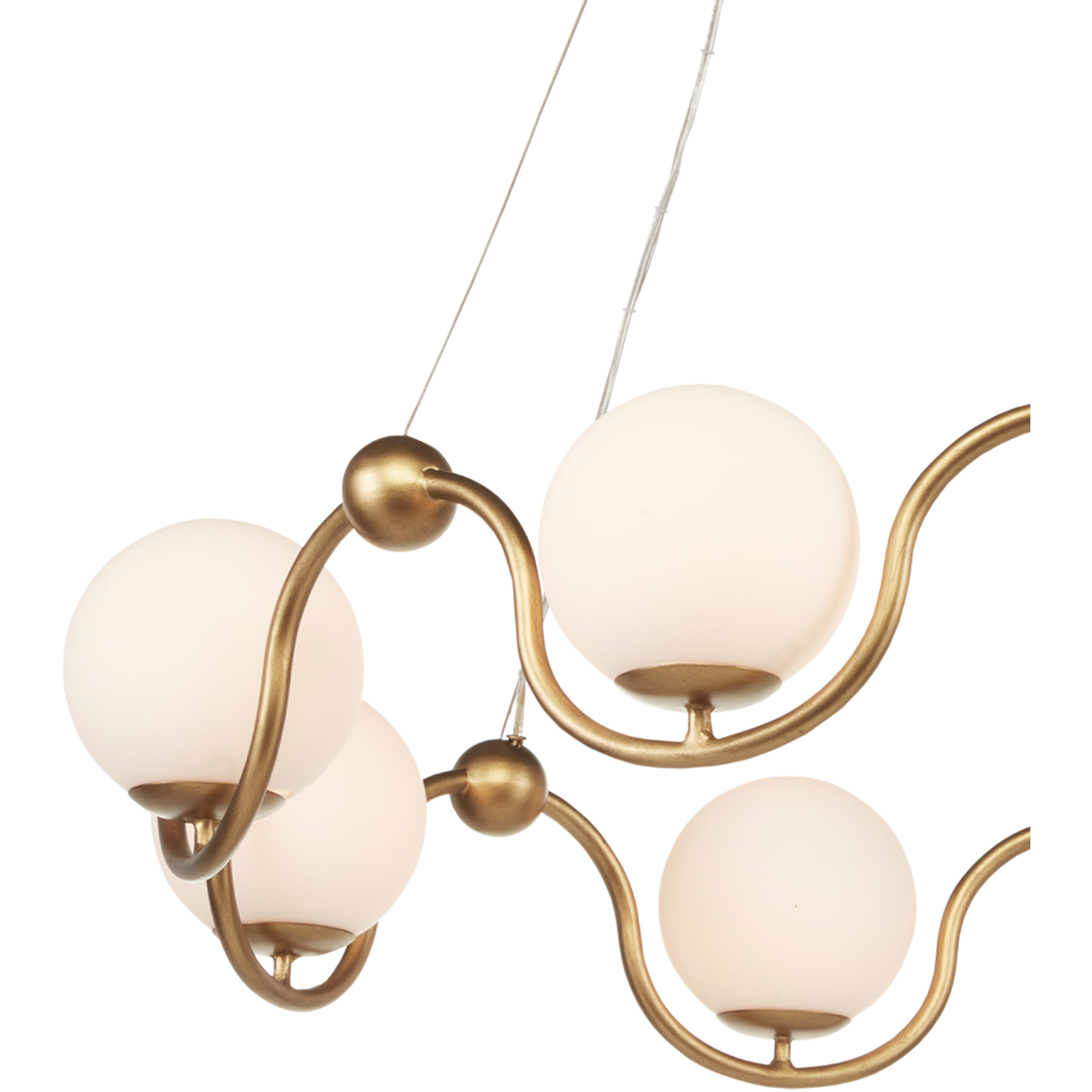 Equilibrium 8 Light 38.75 inch Antique Brass/White Chandelier Ceiling Light