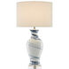 Hanni 28.5 inch 150 watt White/Blue Table Lamp Portable Light