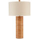 Salome 31.5 inch 150 watt Brass/Natural Rattan Table Lamp Portable Light