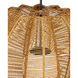 Barbary 1 Light 33.25 inch Natural/Black/Frosted White Outdoor Pendant