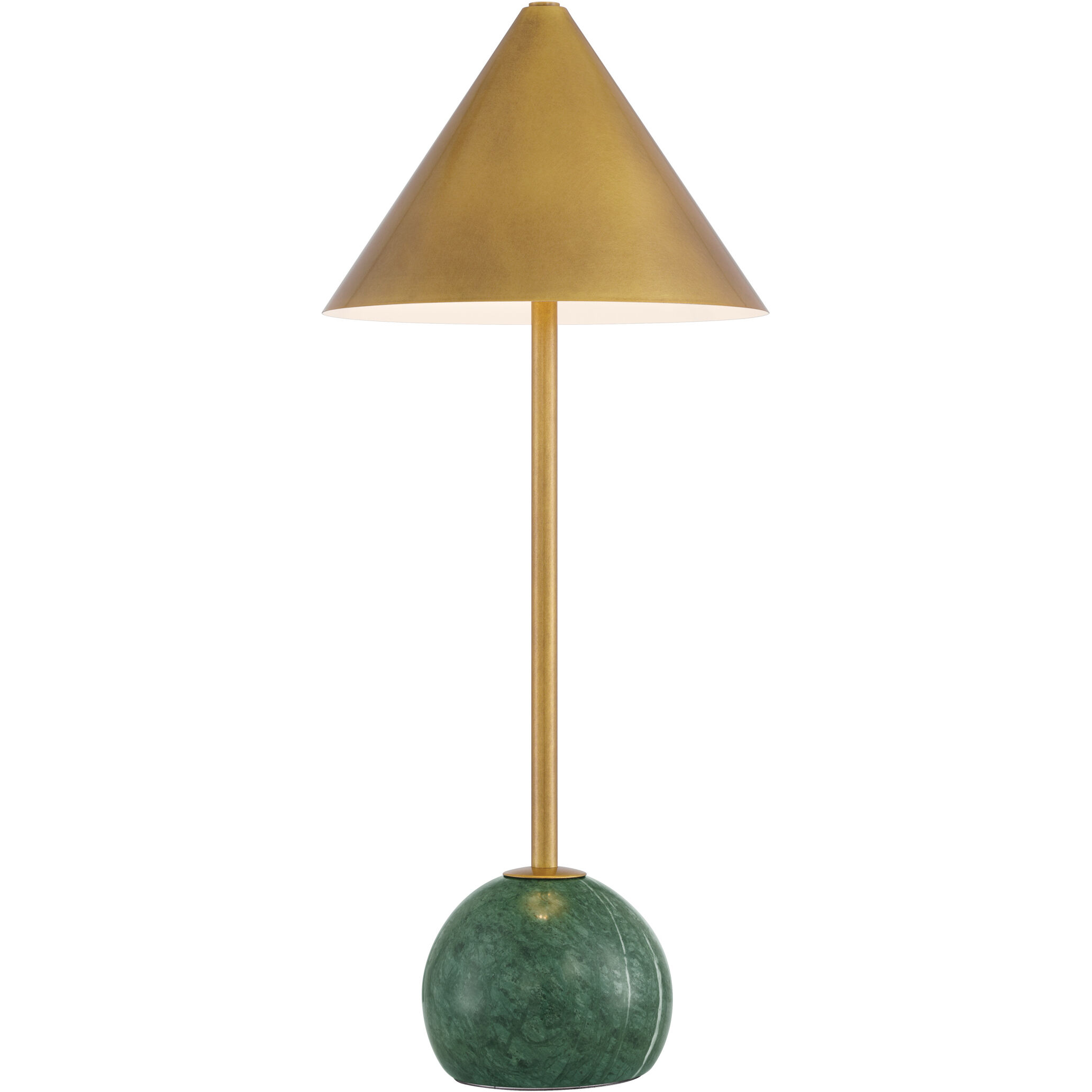 Journey 21 inch 1.5 watt Antique Brass/Green Cordless Table Lamp Portable Light