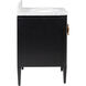 Briallen 30 X 34.25 inch Caviar Black/Natural/White/Light Antique Brass Vanity with Undermount Sink