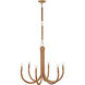Samsara 6 Light 31.5 inch Natural/Saddle Tan Chandelier Ceiling Light, Small
