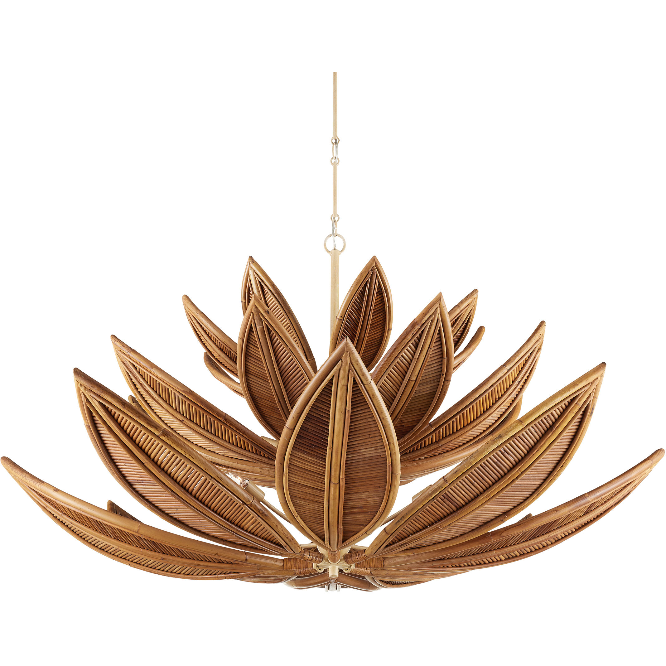 Cubana 12 Light 56.25 inch Natural/Coco Cream Three-Tier Chandelier Ceiling Light