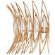 Marquise 3 Light 20 inch Clear/Luxor Gold Semi-Flush Mount Ceiling Light