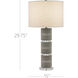 Lofitt 29.75 inch 150.00 watt Gray/Clear Table Lamp Portable Light