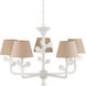 Charny 5 Light 42 inch Gesso White Chandelier Ceiling Light